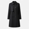 Women's Mid-Length Wool-Blend Double-Breasted Trench Coat