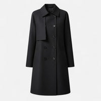 Women's Mid-Length Wool-Blend Double-Breasted Trench Coat