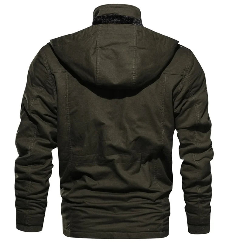 Women's Military Utility Field Jacket – Sherpa Lining And Detachable Hood
