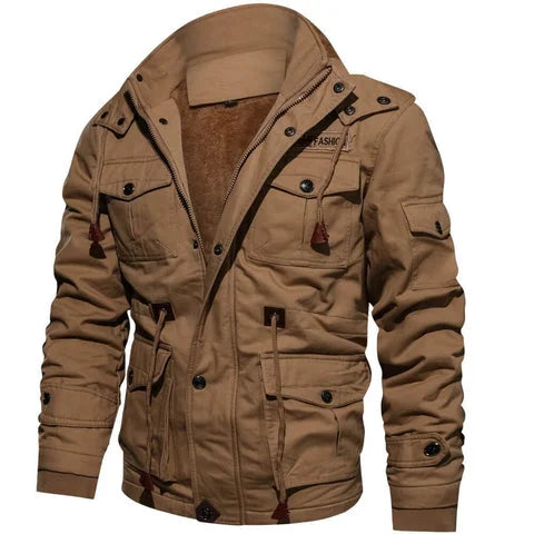 Women's Military Utility Field Jacket – Sherpa Lining And Detachable Hood