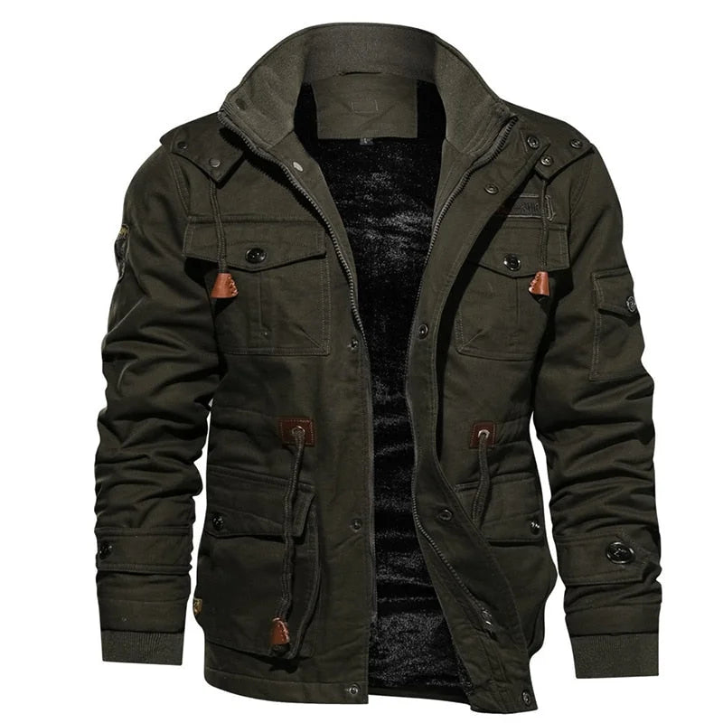 Women's Military Utility Field Jacket – Sherpa Lining And Detachable Hood