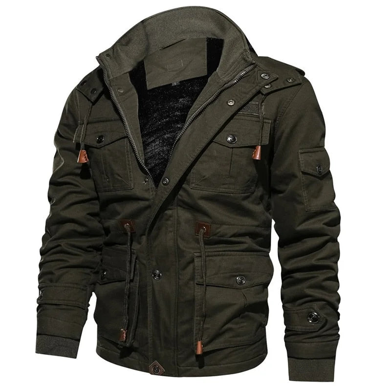 Women's Military Utility Field Jacket – Sherpa Lining And Detachable Hood