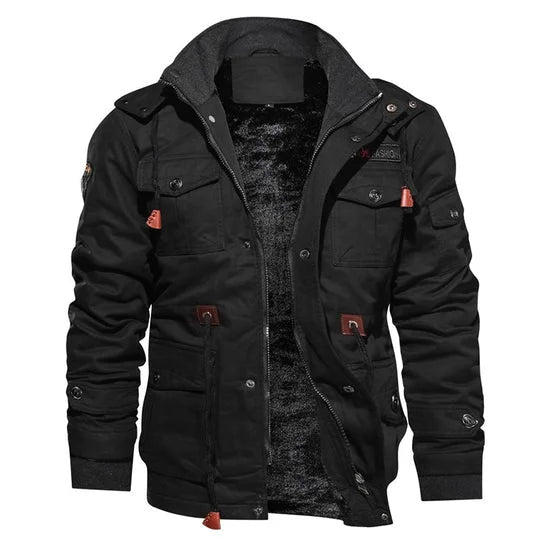 Women's Military Utility Field Jacket – Sherpa Lining And Detachable Hood