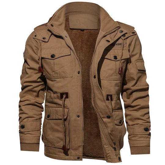 Women's Military Utility Field Jacket – Sherpa Lining And Detachable Hood