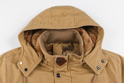 Women's Military Utility Field Jacket – Sherpa Lining And Detachable Hood