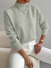 Women's Mock Neck Relaxed-Fit Knit Turtleneck Sweater