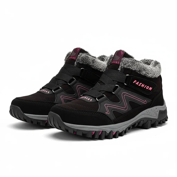 Women's Comfort Winter Boots – Fur-Lined Collar And Strap