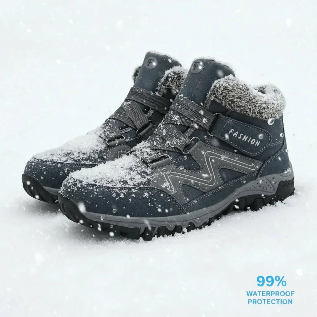 Women's Comfort Winter Boots – Fur-Lined Collar And Strap
