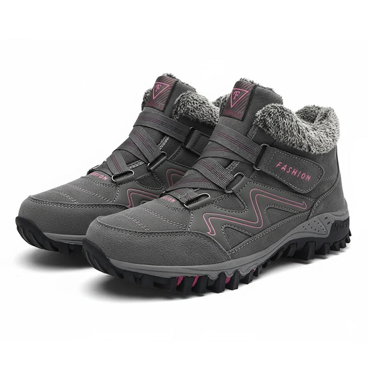 Women's Comfort Winter Boots – Fur-Lined Collar And Strap
