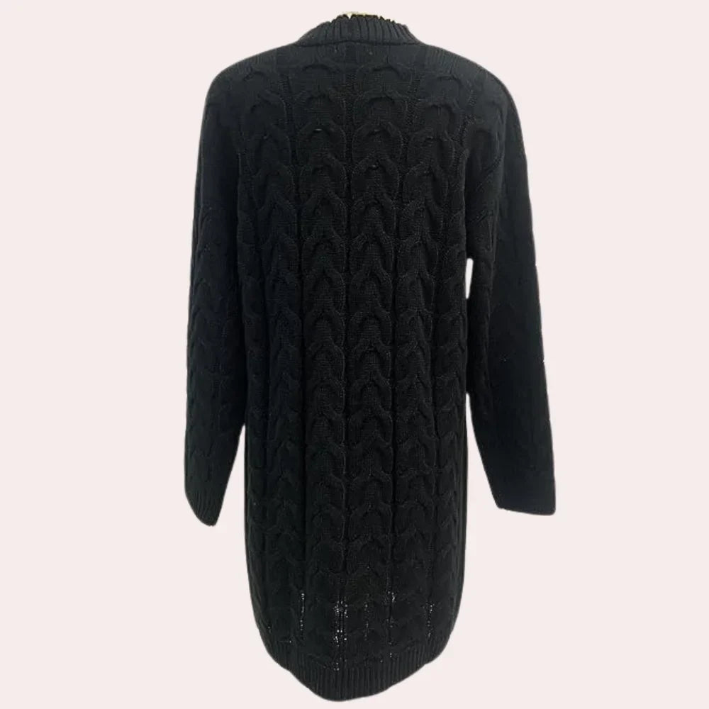 Women's Knitwear Oversized Long Button-Front Cardigan