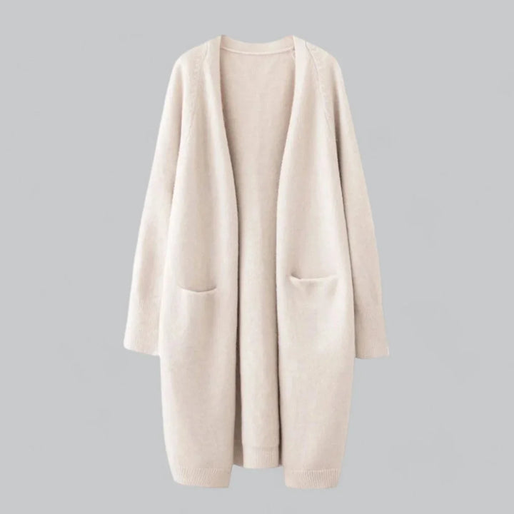 Women's Oversized Long Open-Front Knit Cardigan
