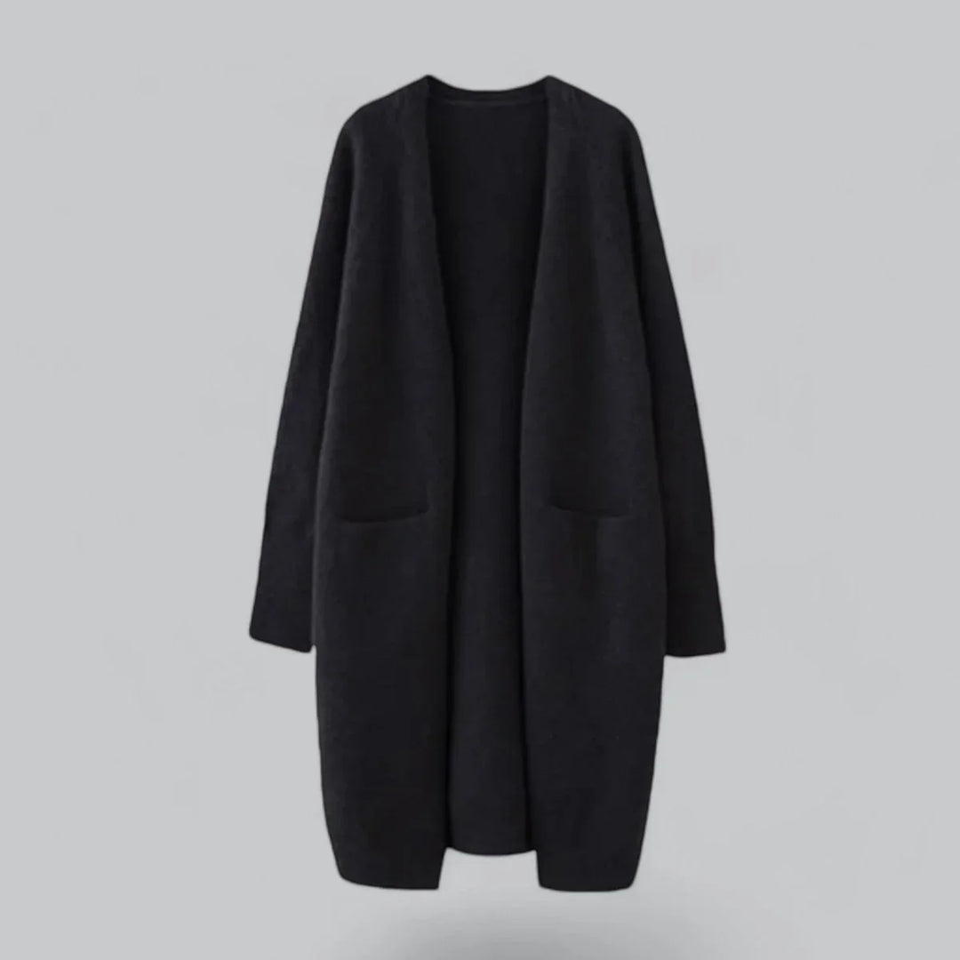 Women's Oversized Long Open-Front Knit Cardigan