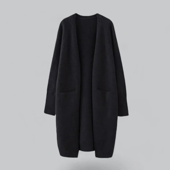 Women's Oversized Long Open-Front Knit Cardigan