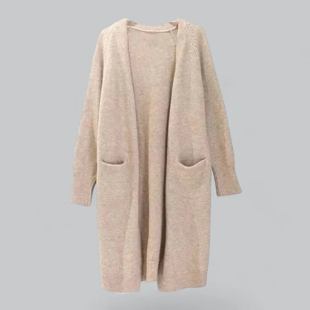 Women's Oversized Long Open-Front Knit Cardigan