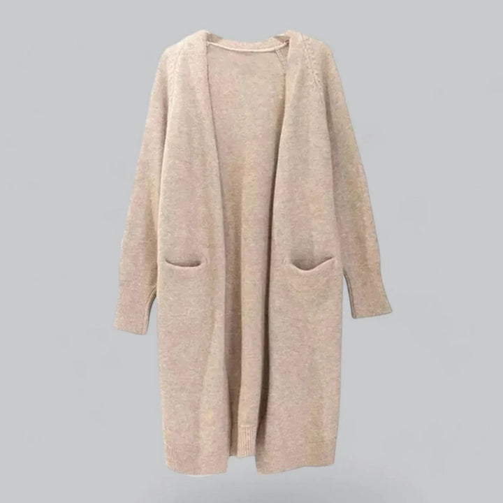 Women's Oversized Long Open-Front Knit Cardigan
