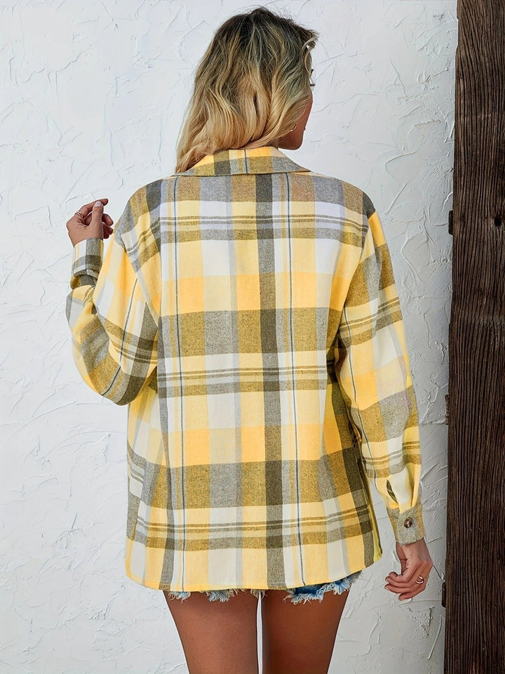 Women's Shirt – Oversized Plaid Flannel