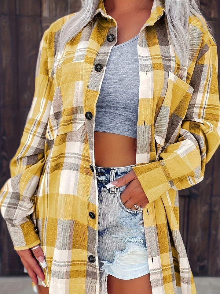 Women's Shirt – Oversized Plaid Flannel