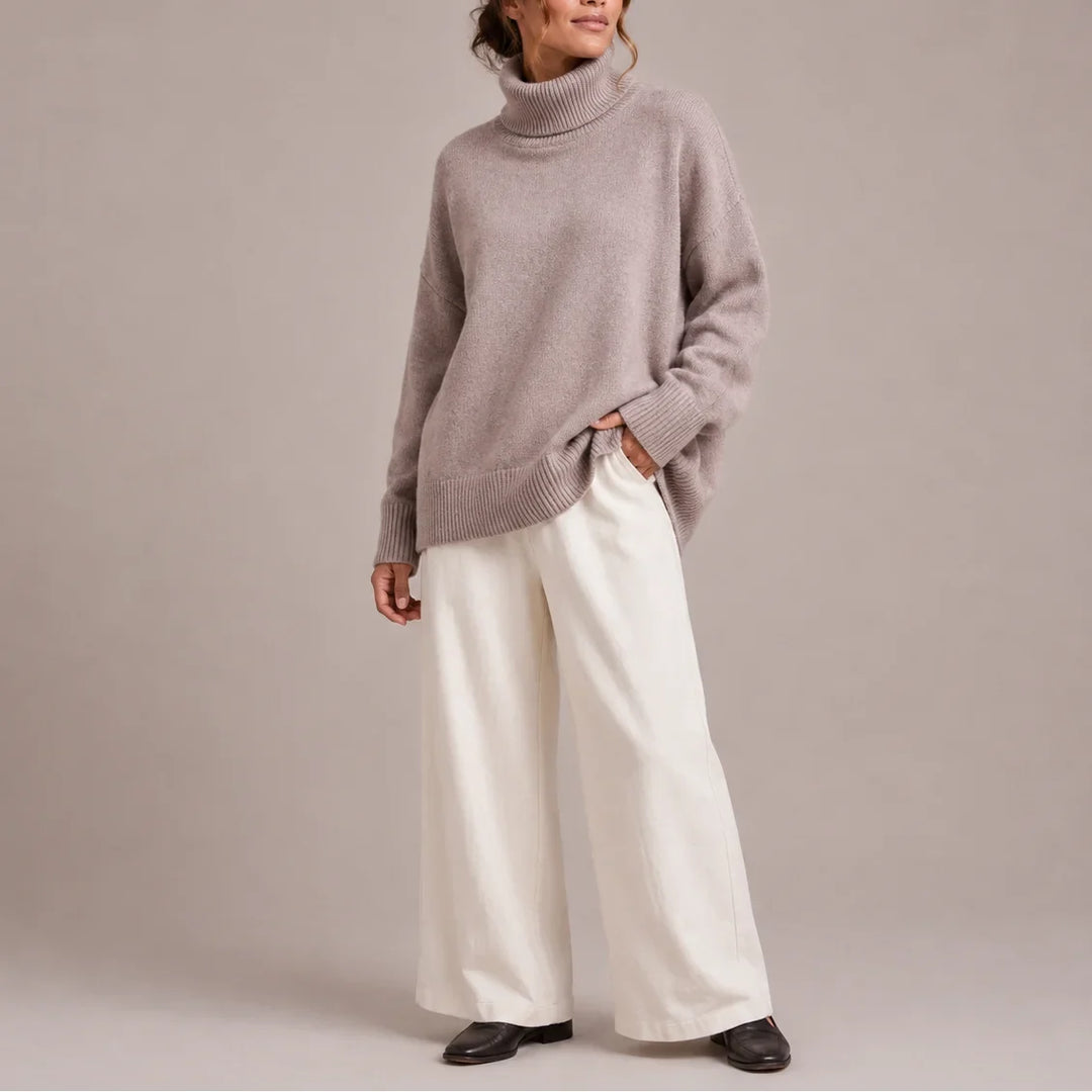 Women's Turtleneck Oversized Knitted Jumper