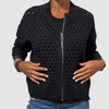 Women's Cardigan – Hollow-Knit Zip-Up