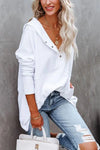 Women's Relaxed-Fit Hooded Drawstring Pullover Tunic Sweatshirt