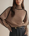 Women's Relaxed-Fit Lantern-Sleeve Knit Turtleneck Sweater
