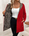 Women's Reversible Hooded Leopard Print Jacket – Drawstring Waist