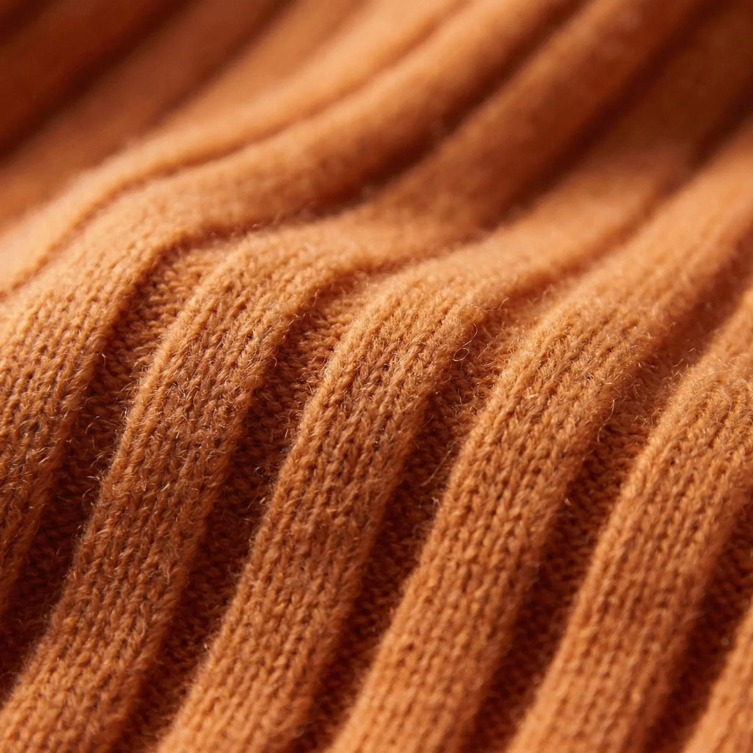 Women's Ribbed Crew Neck Knitted Jumper