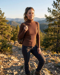 Women's Ribbed Turtleneck Lightweight Knit Sweater