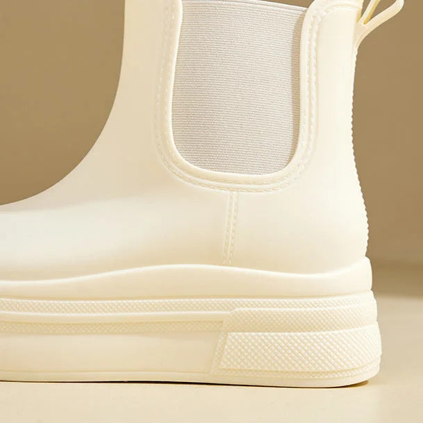 Women's Rubber Chelsea Rain Boots – Chunky Platform Sole