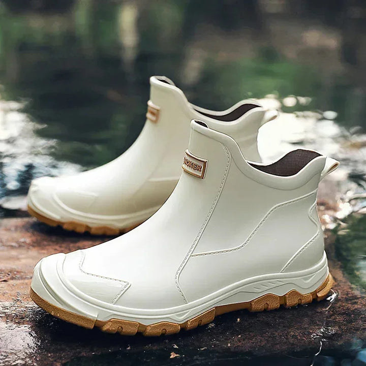 Women's Rugged Ankle Rain Boots – Slip-Resistant Lug Sole