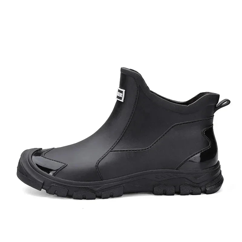 Women's Rugged Ankle Rain Boots – Slip-Resistant Lug Sole
