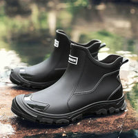 Women's Rugged Ankle Rain Boots – Slip-Resistant Lug Sole