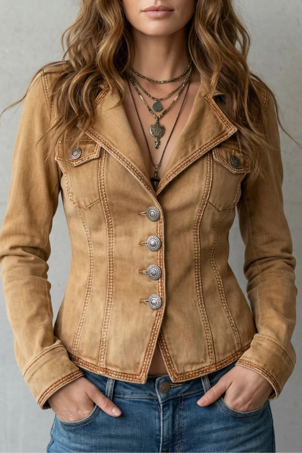 Women's Tailored Denim Blazer