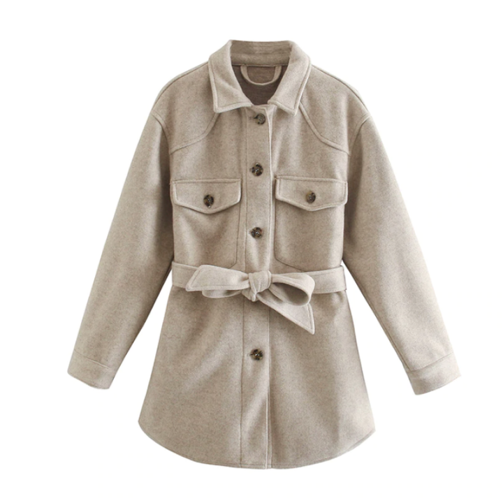 Women's Coat – Belted Longline