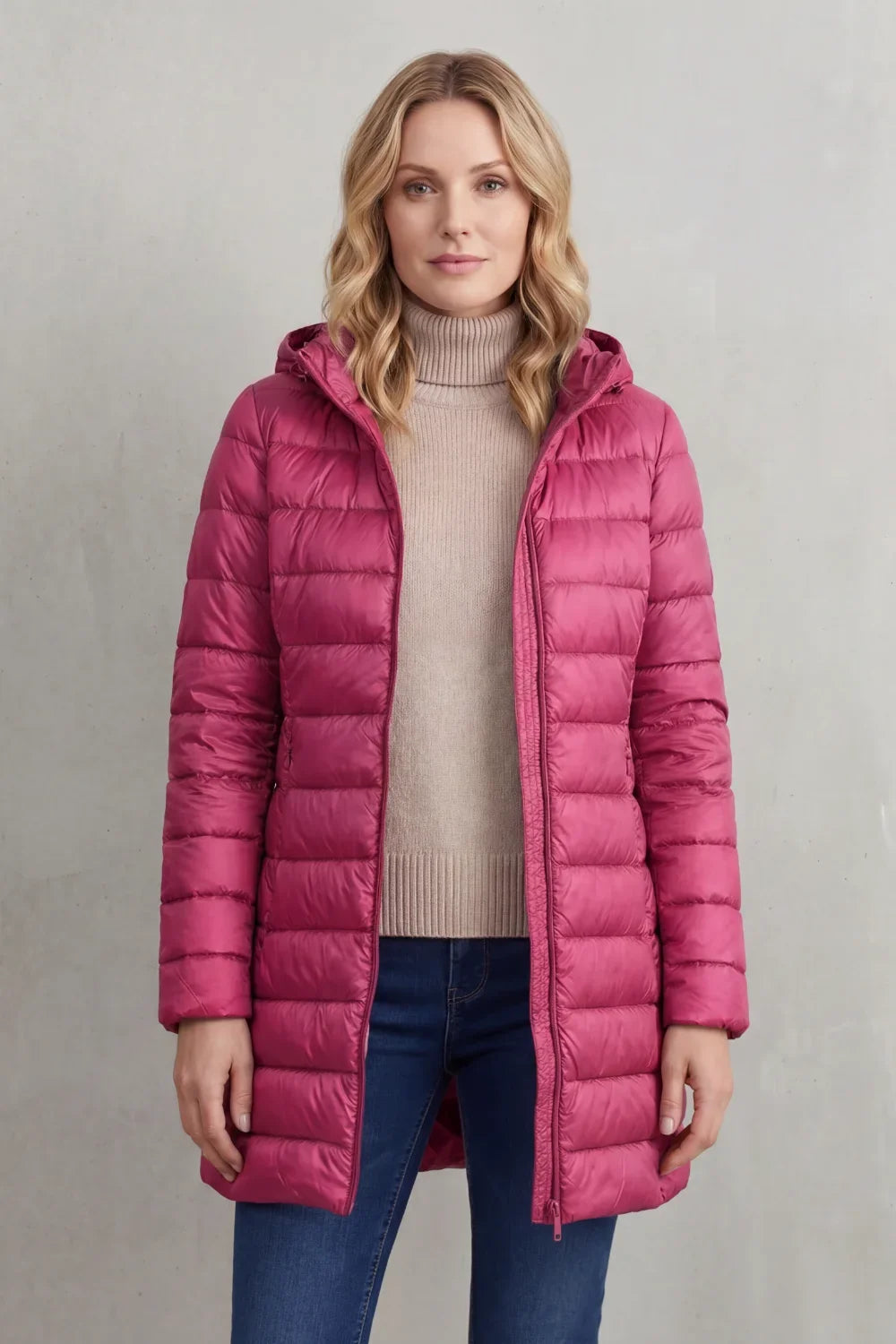 Women's Ultra-Lightweight Hooded Down Jacket For Cosy Warmth
