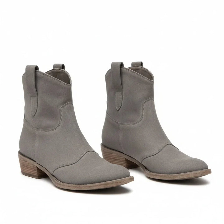 Women's Vintage Cowboy Ankle Boots – Pointed Toe And Block Heel