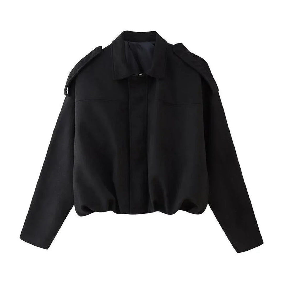 Women's Vintage-Inspired Oversized Faux Suede Bomber Jacket