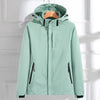 Women's Waterproof Hooded Adjustable-Fit Rain Jacket