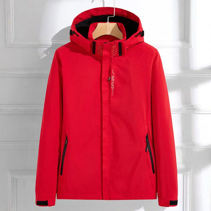 Women's Waterproof Hooded Adjustable-Fit Rain Jacket