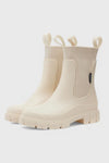 Women's Rubber Chelsea Boots – Ribbed Knit Cuffs And Lug Sole