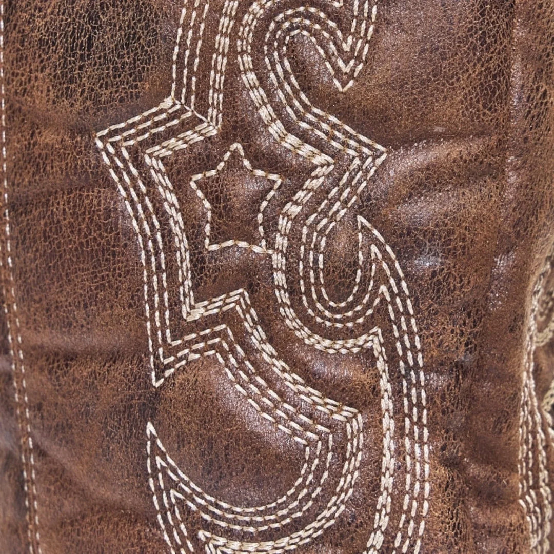 Women's Western Calf-High Boots – Pointed Toe And Decorative Stitching