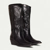 Women's Western Calf-High Boots – Pointed Toe And Decorative Stitching