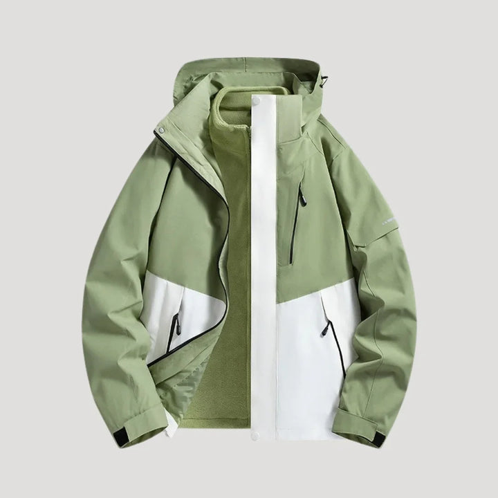 Women's Water-Resistant Hooded Windbreaker Rain Jacket