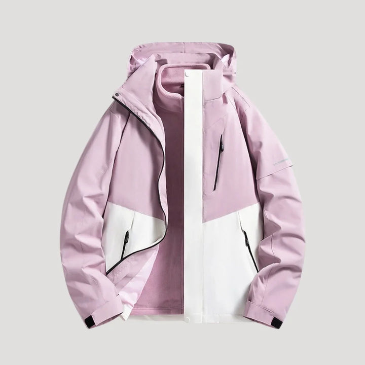 Women's Water-Resistant Hooded Windbreaker Rain Jacket