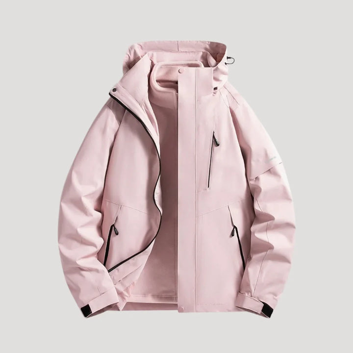 Women's Water-Resistant Hooded Windbreaker Rain Jacket