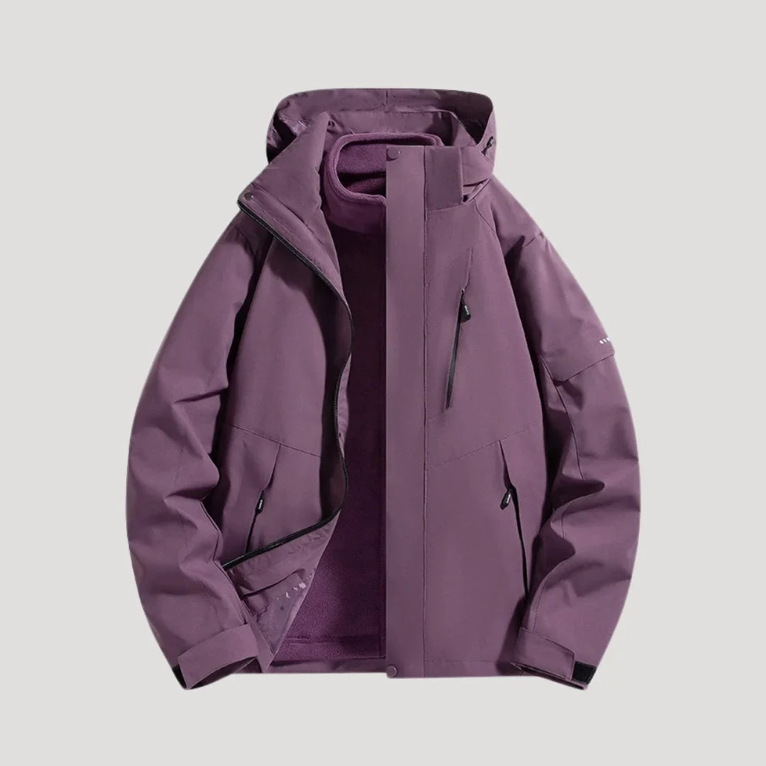 Women's Water-Resistant Hooded Windbreaker Rain Jacket