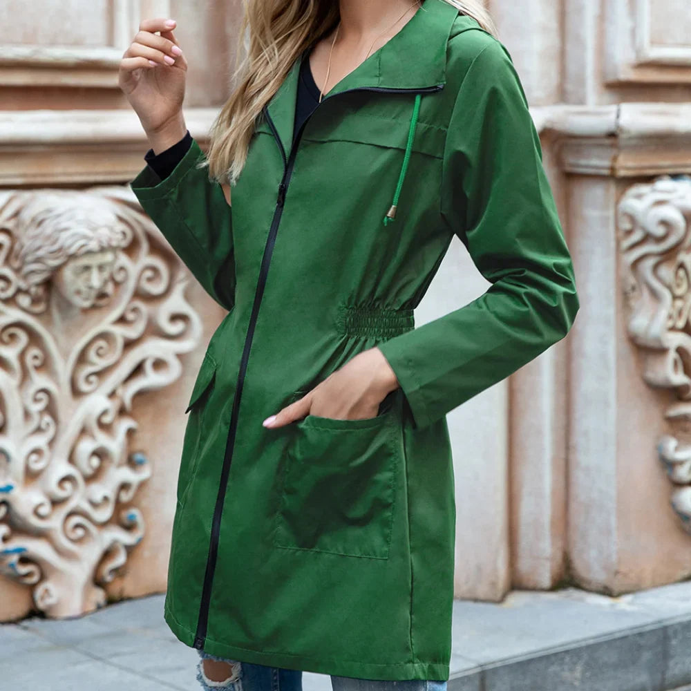 Women's Zip Front A-Line Outdoor Waterproof Jacket