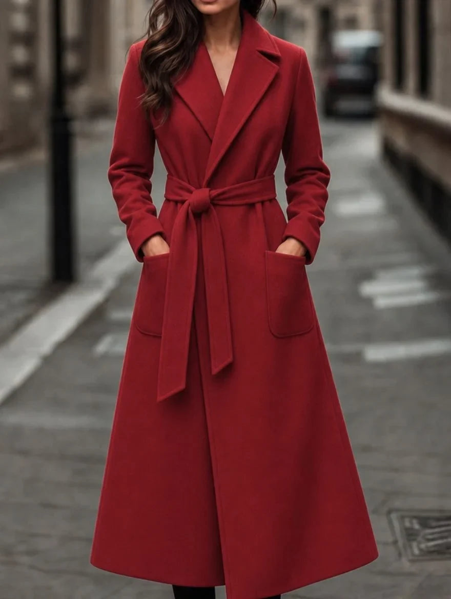 Women's Wool Winter Coat – Belt