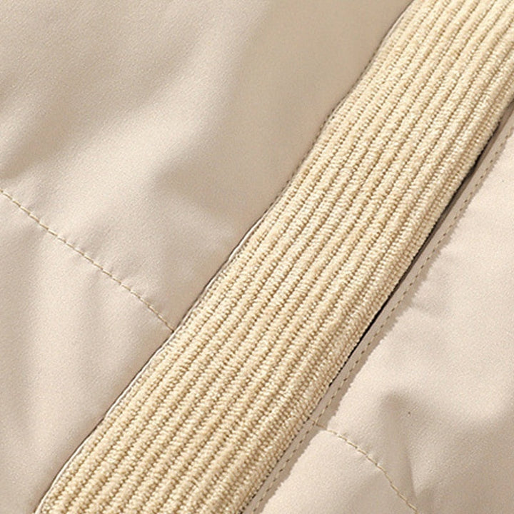 Stand-Collar Padded Jacket with Full Zip and Front Pockets