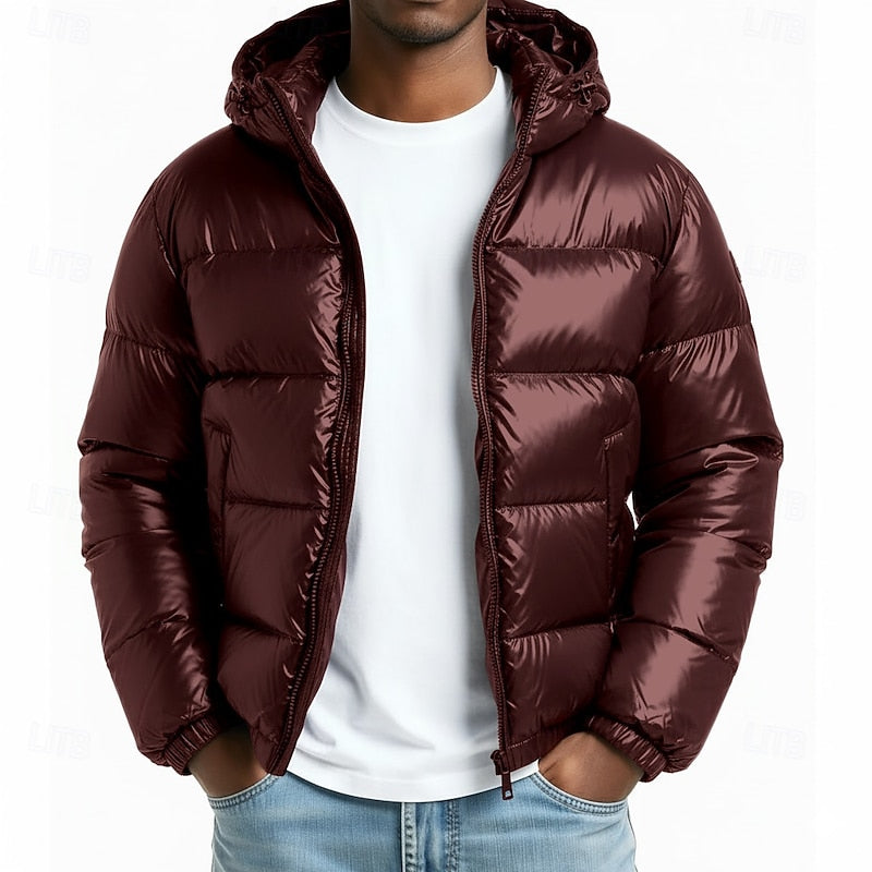 Relaxed Hooded Quilted Jacket with Full-Length Zip